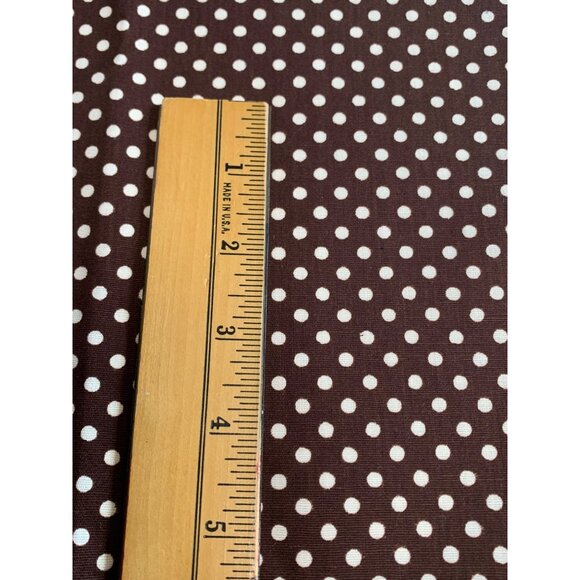 Brown Polka Dot Cotton Fabric 1/4 yard 44" for Sewing Crafts Quilting - Picture 4 of 5